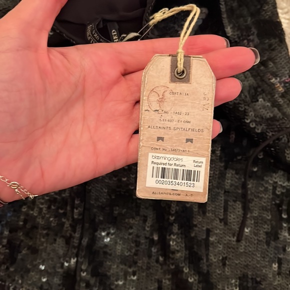 All saints hand embellished sparkle dress - Picture 4 of 5